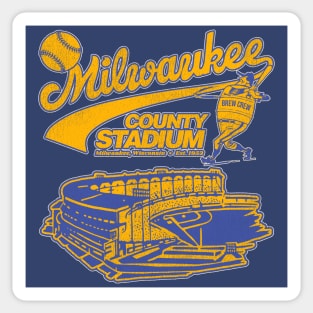 Defunct Baseball Milwaukee County Stadium Sticker